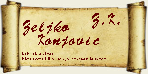 Željko Konjović vizit kartica